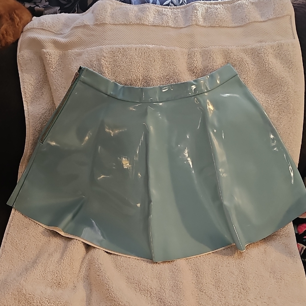 Shiny Blue Mini Skirt